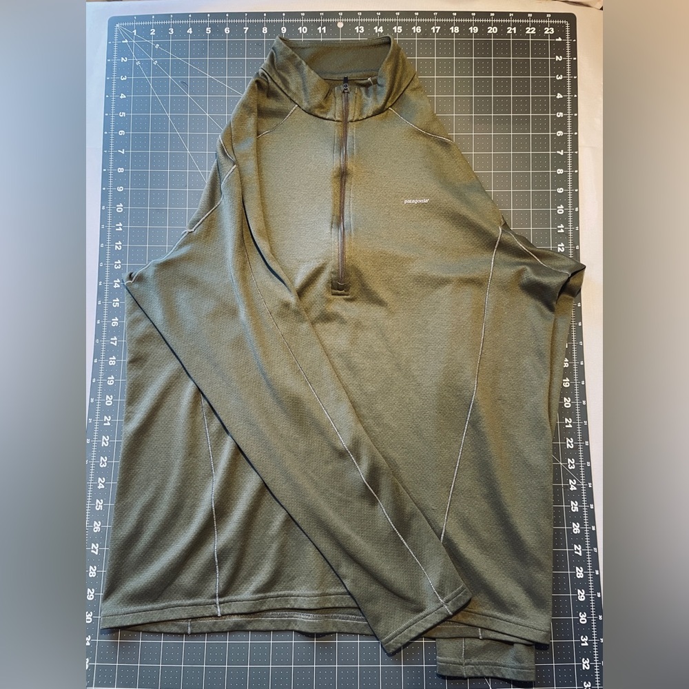 Patagonia | Capilene 3 | Quarter Zip Pullover | Midweight | Green | XL